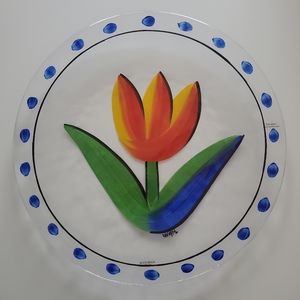 Kosta Boda tulip plate